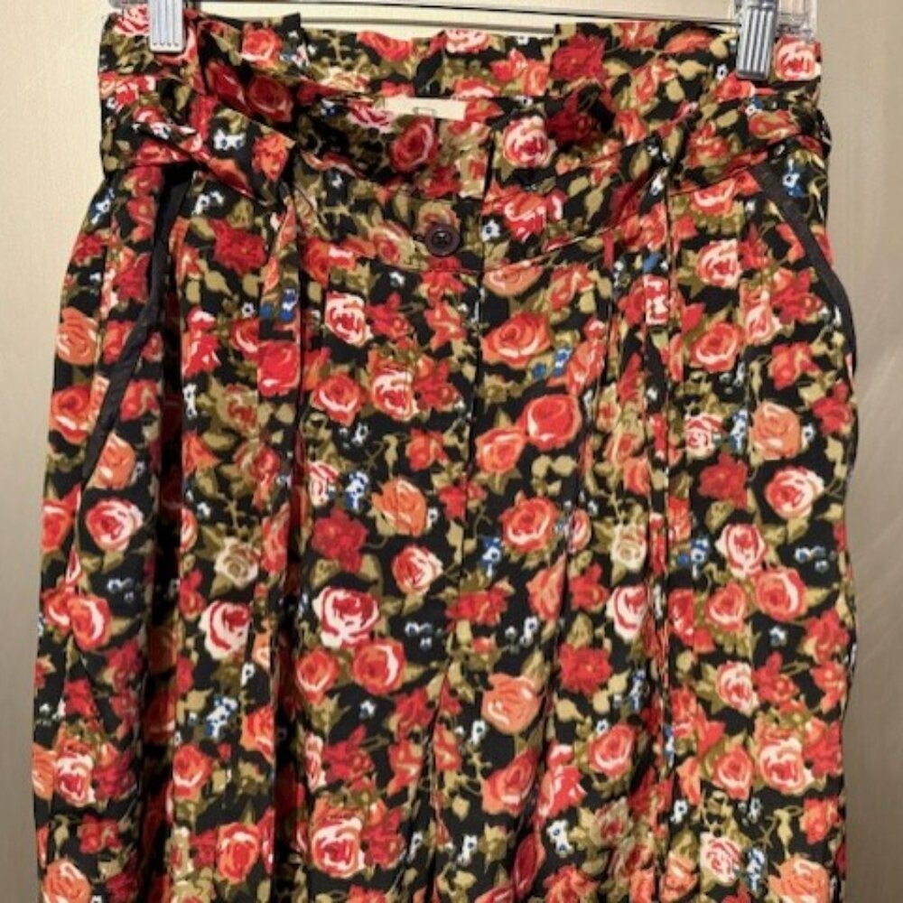 Vintage Boho Wide Leg Floral Bell Bottom Pants - Picture 9 of 16